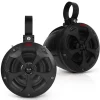 4" Off-Road Bluetooth Speakers 800W Waterproof Marine Grade, Black<Pyle Best
