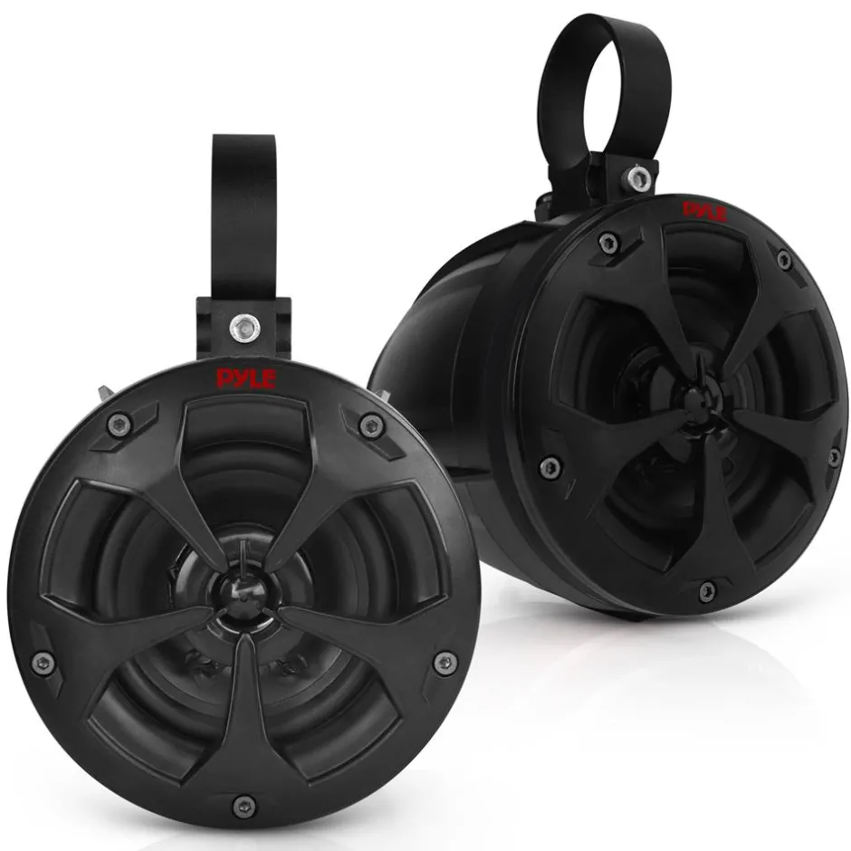 4" Off-Road Bluetooth Speakers 800W Waterproof Marine Grade, Black<Pyle Best