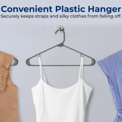 20 Pack Plastic Hangers, Space-Saving, Non-Slip, 360¬∞ Swivel Hook, Gray<SereneLife Hot