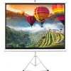 72" Portable Projector Screen, Easy Setup, White Matte Fabric, Tripod Stand<Pyle Sale