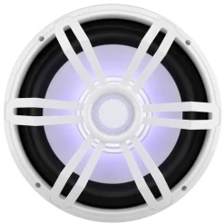 12" Slim Marine Subwoofer 500W Waterproof RGB Lights White<Pyle New