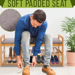 3 Tier Bamboo Shoe Bench<SereneLife