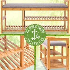 3 Tier Bamboo Shoe Bench<SereneLife