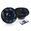 6.5" Waterproof Marine Speakers 250W LED Lights Polyprone Cones<Pyle Hot
