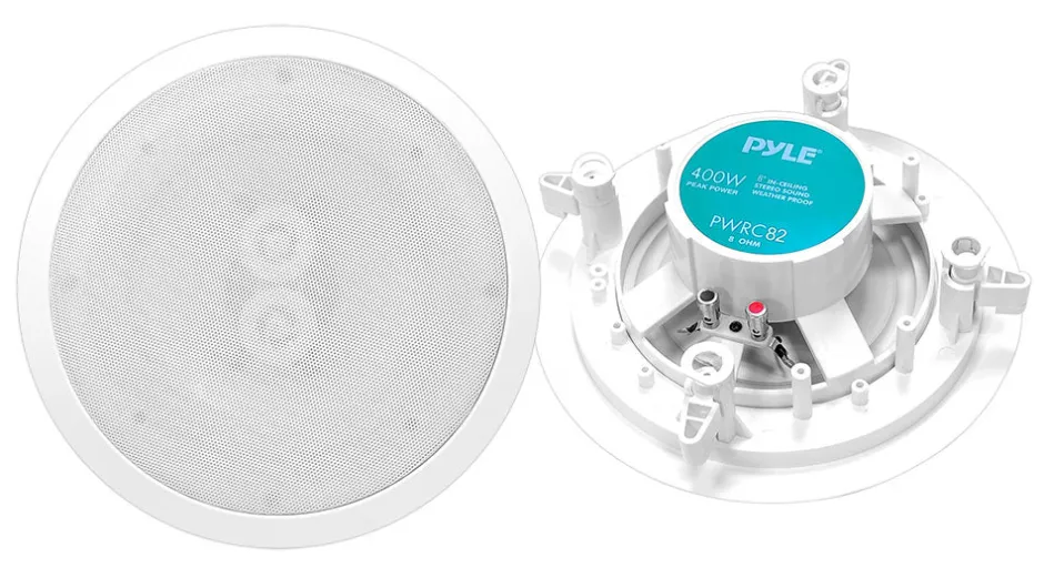 8" Weatherproof Ceiling Speaker 400W Marine Grade White<Pyle Clearance