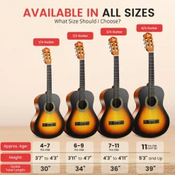Acoustic Guitar Kit, Beginner-Friendly, 30