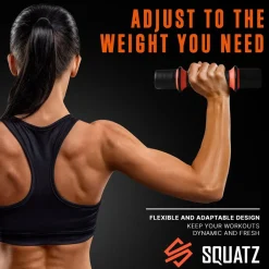 Adjustable Dumbbell Set 5 lbs - Non-Slip Neoprene, Versatile Home Workout<SQUATZ Outlet
