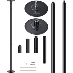 Adjustable Fitness Dance Pole, 1102 lb Capacity, Steel, Anti-Rust Surface<SereneLife Outlet