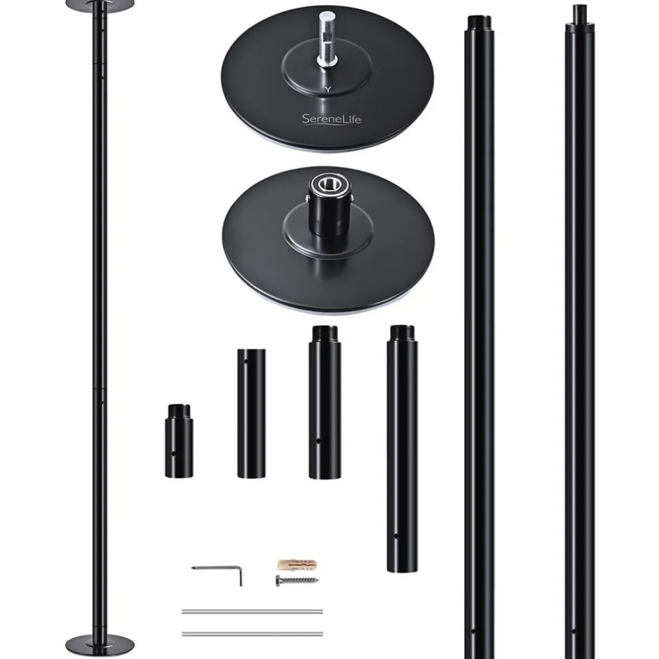 Adjustable Fitness Dance Pole, 1102 lb Capacity, Steel, Anti-Rust Surface<SereneLife Outlet