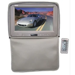 Adjustable Headrest 11" Monitor Built-In IR Transmitter Tan<Pyle Clearance