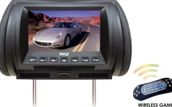 Adjustable Headrest Monitor with DVD Player & Games, 7" LCD, Wireless Transmitter<Pyle Best