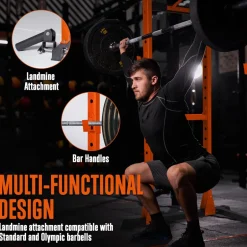 Adjustable Squat Rack Stand, 1000lb Capacity, Heavy Duty Steel, Rust Resistant<SQUATZ Clearance