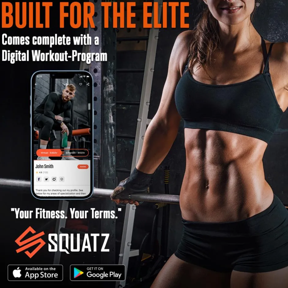 Adjustable Squat Rack Stand, 1000lb Capacity, Heavy Duty Steel, Rust Resistant<SQUATZ Clearance