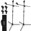 Adjustable Tripod Mic Stand Pair - Lightweight, Durable, 27.5-52" Height<Pyle