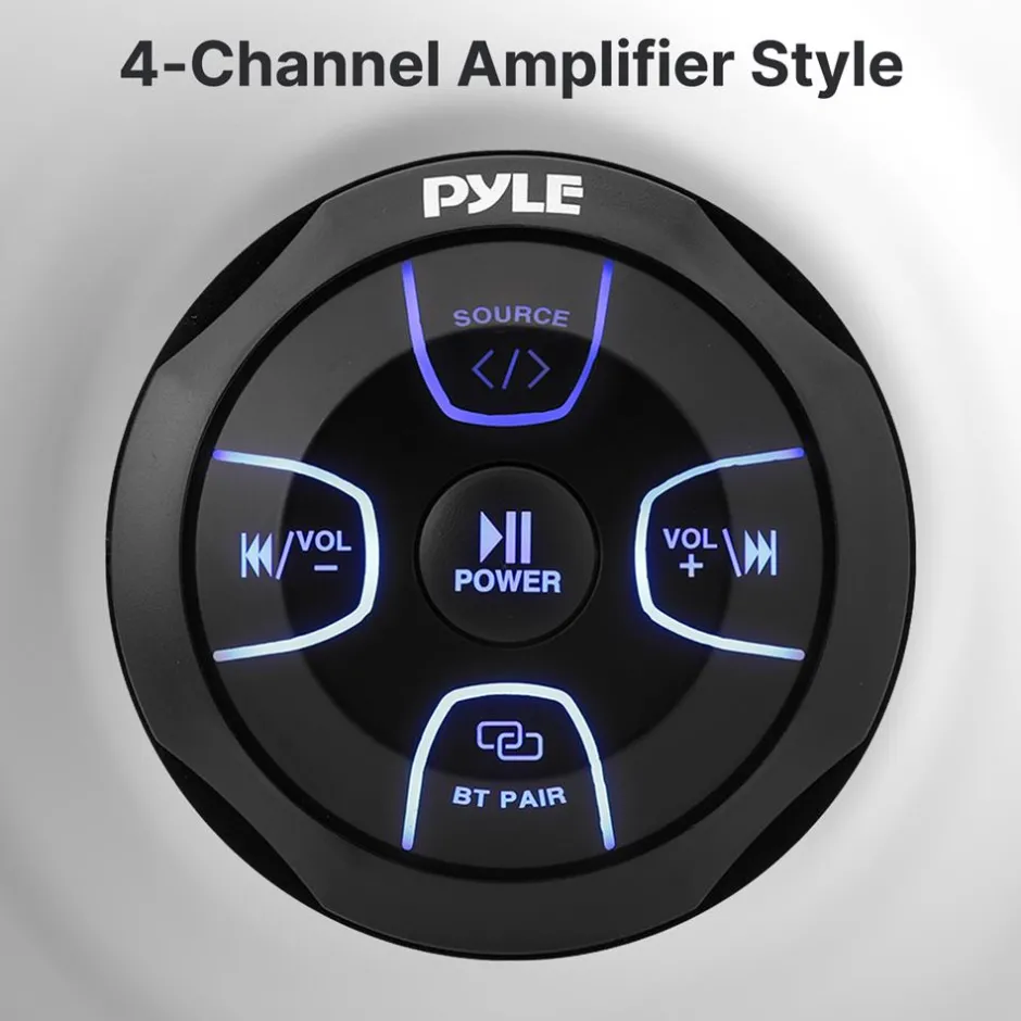 Amplified Marine Audio Controller 300W Waterproof Wireless BT Receiver<Pyle Best