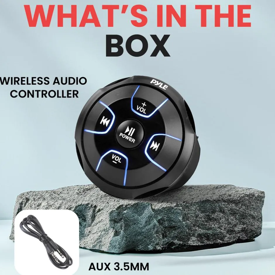 Amplified Wireless Audio Controller 300W Waterproof Marine Receiver<Pyle Online