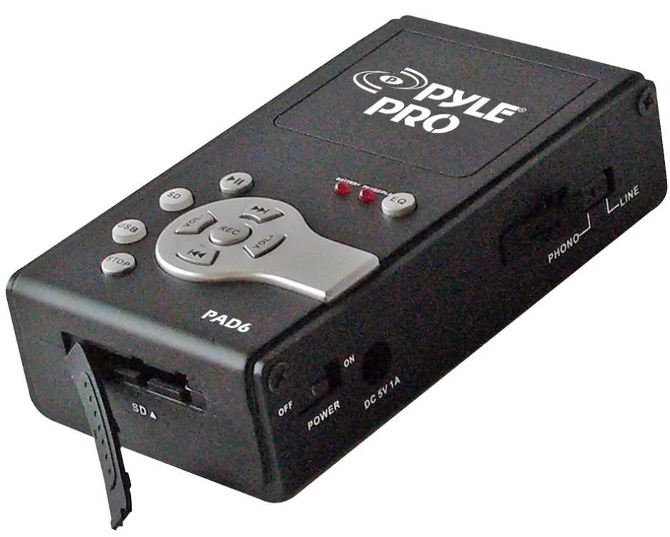 Audio Interface Recorder with USB & SD Card, 4 Inputs, 5V Power Supply<Pyle Hot