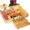 Bamboo Cheese Board & Cutlery Set<NutriChef