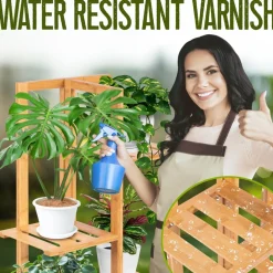 Bamboo Plant Stand 5 Tier Space-Saving Eco-Friendly Indoor/Outdoor<SereneLife Clearance