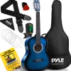 Beginner Acoustic Guitar Kit, 3/4 Size, Nylon Strings, Blue Burst<Pyle Clearance