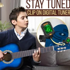 Beginner Acoustic Guitar Kit, 3/4 Size, Nylon Strings, Blue Burst<Pyle Clearance