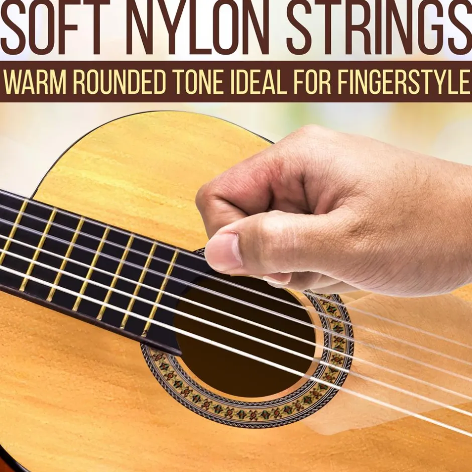 Beginner 6-String Acoustic Guitar Kit, Junior Size, Gloss Finish, Natural<Pyle Hot