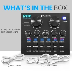 Bluetooth Audio Mixer Sound Card - Wireless Streaming, 12 Effects, Metal<Pyle Hot