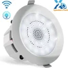 Bluetooth Ceiling Speakers 160W LED Lights Aluminum Frame<Pyle Hot