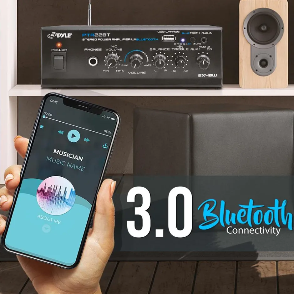 Bluetooth Home Audio Amplifier<Pyle Online