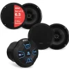 Bluetooth Marine Speaker System 240W Waterproof 6.5" Dual Cone White<Pyle Sale