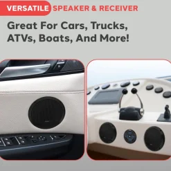 Bluetooth Marine Speaker System 240W Waterproof 6.5" Dual Cone White<Pyle Sale
