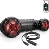Bluetooth Marine Speakers 800W Waterproof LED Lights Multi-Color<Pyle Discount