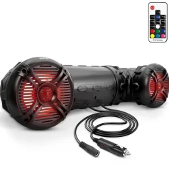 Bluetooth Marine Speakers 800W Waterproof LED Lights Multi-Color<Pyle Discount