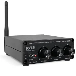 Bluetooth Mini Audio Amplifier 200W Aluminum Compact Wireless Streaming<Pyle Outlet
