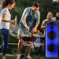Bluetooth PA Speaker 600W Rechargeable Dual 12
