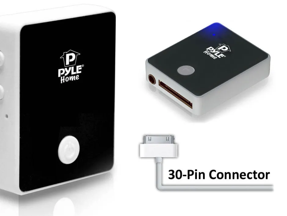 Bluetooth 30-Pin Ipod Receiver Adapter<Pyle New