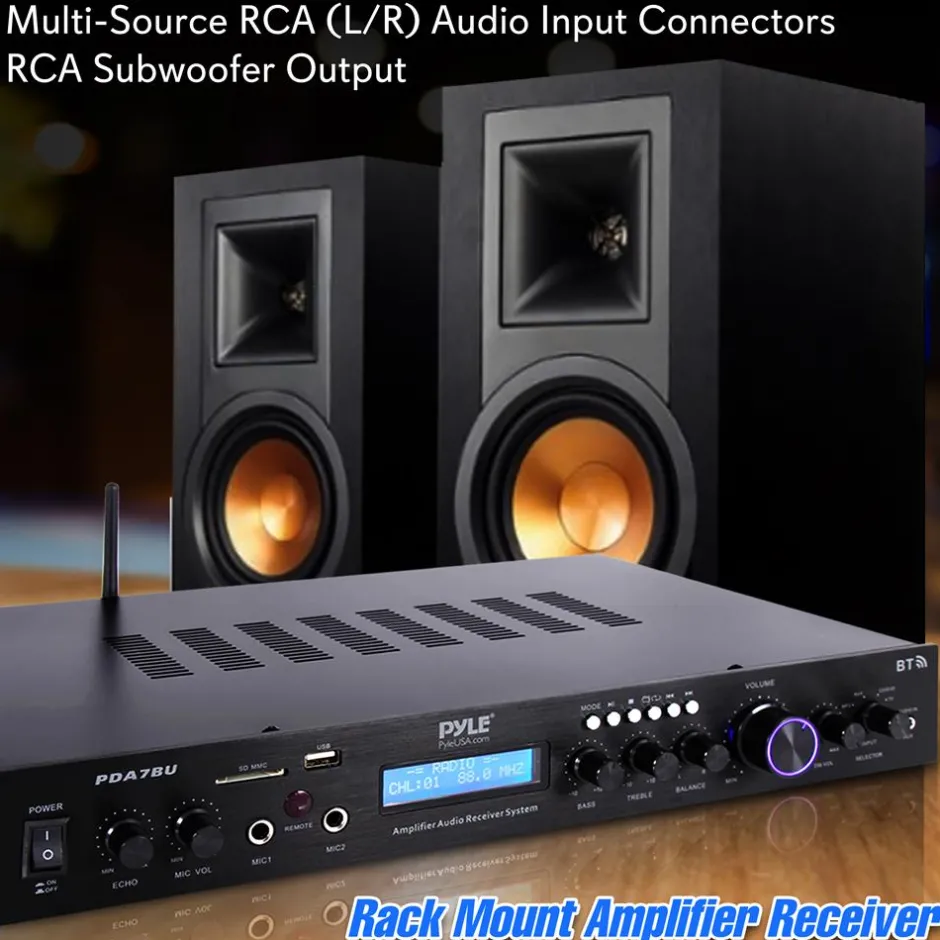 Bluetooth Radio Receiver & Amplifier<Pyle