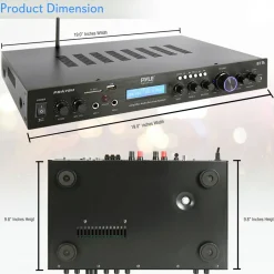 Bluetooth Radio Receiver & Amplifier<Pyle