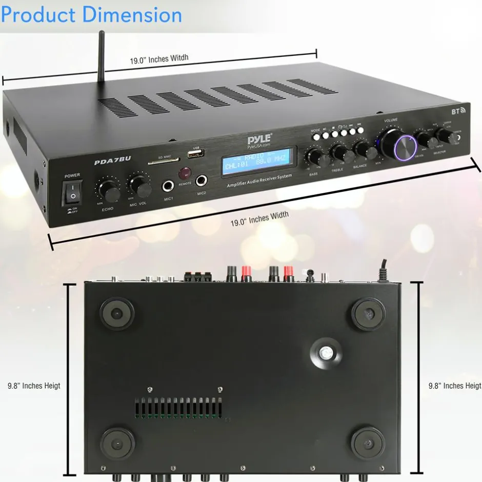 Bluetooth Radio Receiver & Amplifier<Pyle
