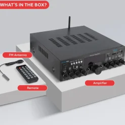 Bluetooth Stereo Amplifier 200W Wireless Streaming Optical/Phono/Coaxial<Pyle