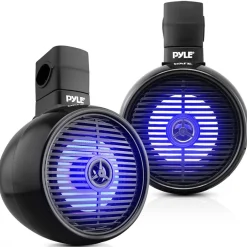 Bluetooth Waterproof Marine Speakers 300W LED 8" 2-Way System<Pyle Clearance