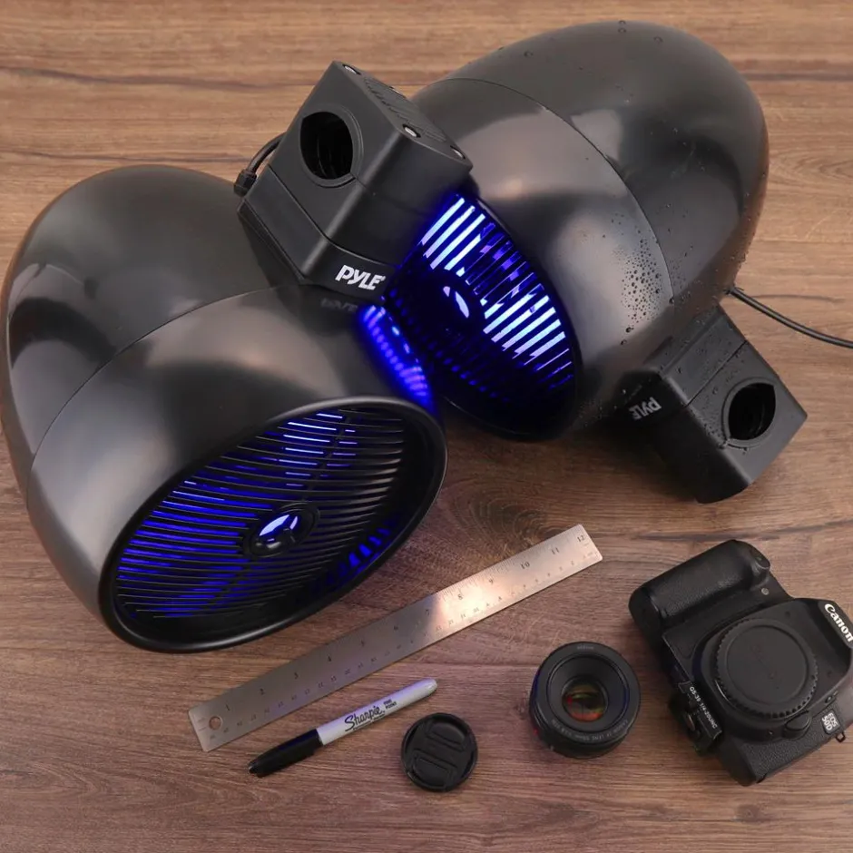 Bluetooth Waterproof Marine Speakers 300W LED 8" 2-Way System<Pyle Clearance