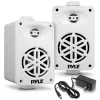 Bluetooth Waterproof Speakers 200W 3.5" 2-Way Polymer Tweeter White<Pyle Best