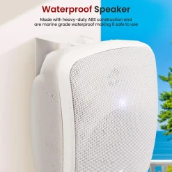 Bluetooth Waterproof Speakers 600W Marine Grade White<Pyle Sale