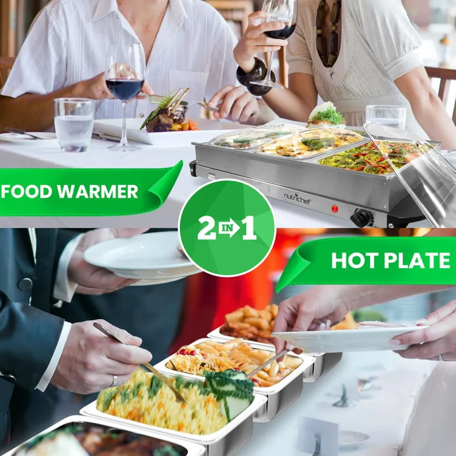 Buffet Food Warmer Serving Station<NutriChef