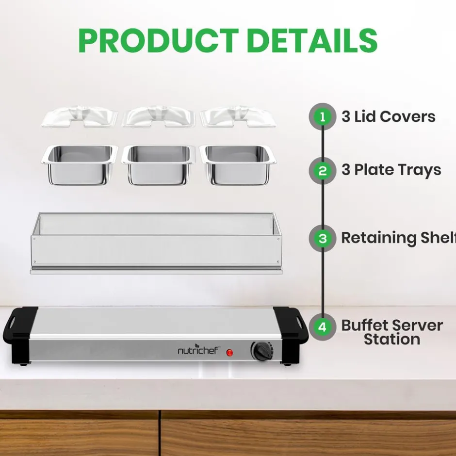 Buffet Food Warmer Serving Station<NutriChef
