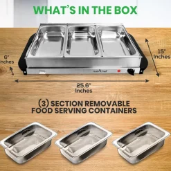Buffet Food Warmer Serving Station<NutriChef