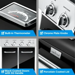 5-Burner Propane Gas Grill, 52,000 BTU, Stainless Steel, Easy Clean<NutriChef Online