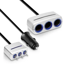 Car Cigarette Lighter Multiplier 3-Port Power Control 12V-24V<Pyle Discount