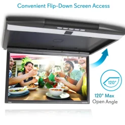 Car Overhead Monitor 1080p LCD 17.3" Flip-Down Screen HDMI/USB/SD<Pyle Clearance